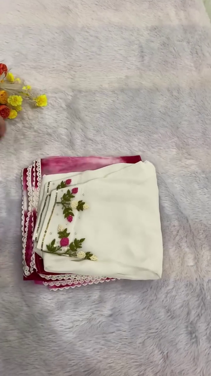 Maroon Floral Embroidered Kurti