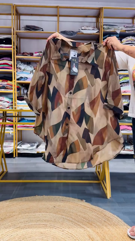 Abstract Geo Shirt & Shorts Co-ord
