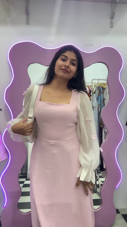 Women’s Pink Tie-Dye Long Maxi Dress
