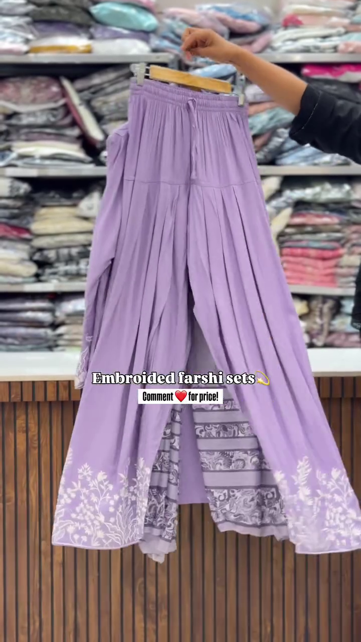 Elegant Embroidered Farshi Kurta Set