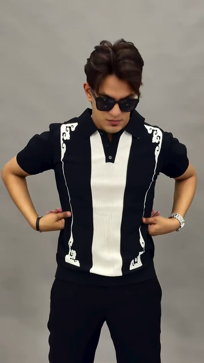 White & Blue Polo T-Shirt