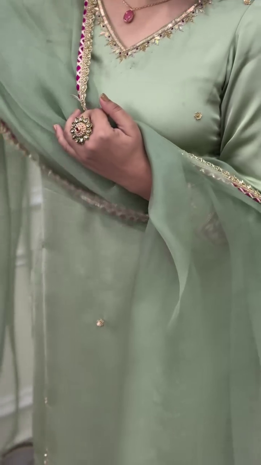 Mint Green Traditional Suit