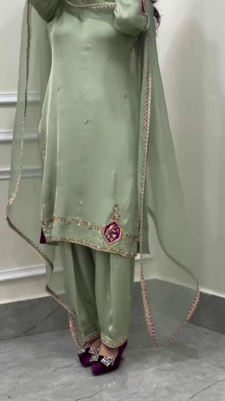 Mint Green Traditional Suit